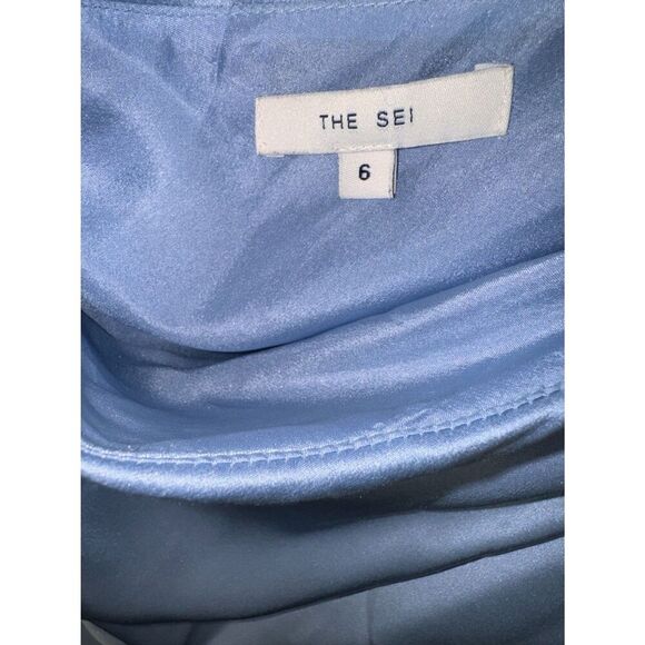 The Sei X Revolve One Shoulder Dress 100% Silk Size 6 Evening Gown  Party - Picture 4 of 6